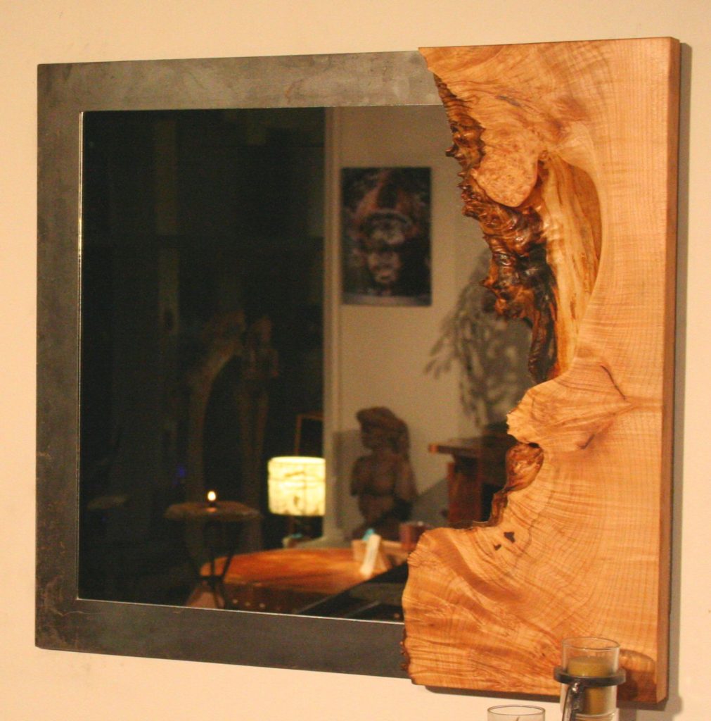 Maple Live Edge Decorative Mirror