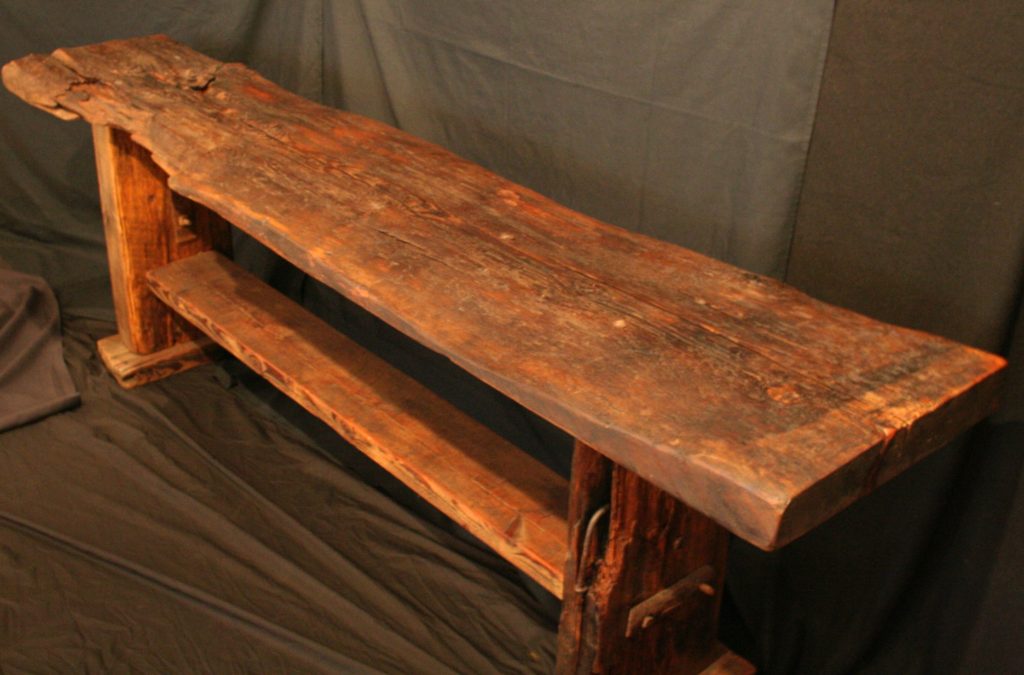 Rustic Reclaimed Wood Bench by Blue Snow Kalispell Montana